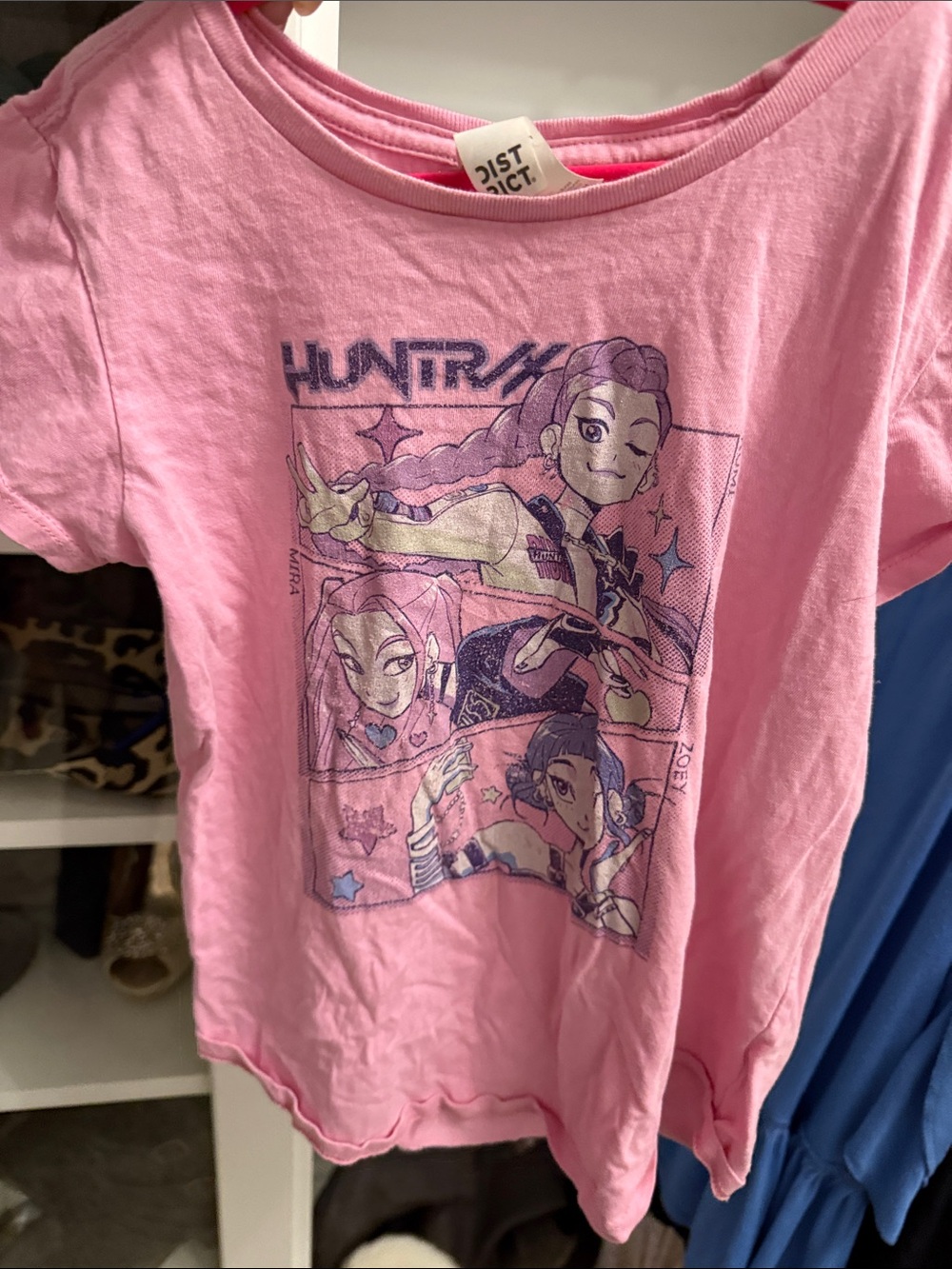 District Pink Anime Graphic Short Sleeve Tee
